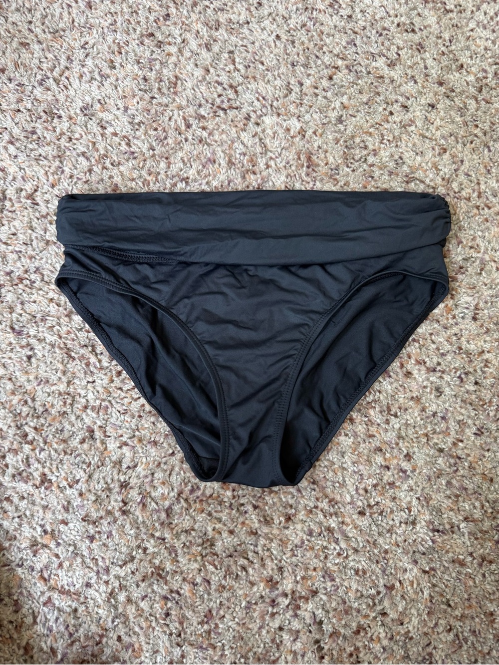 Ralph Lauren Black Fold-Over Swim Brief